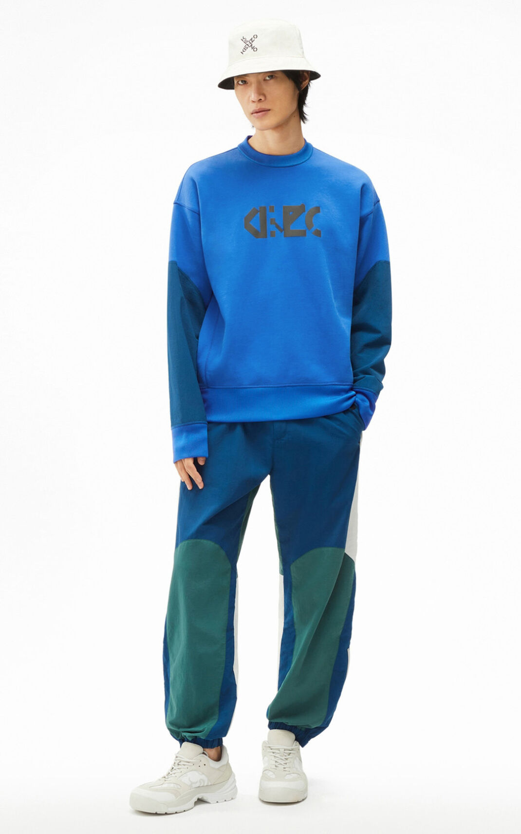 Kenzo Sport Box Sweatshirt Erkek Mavi | 7012-VJFCD